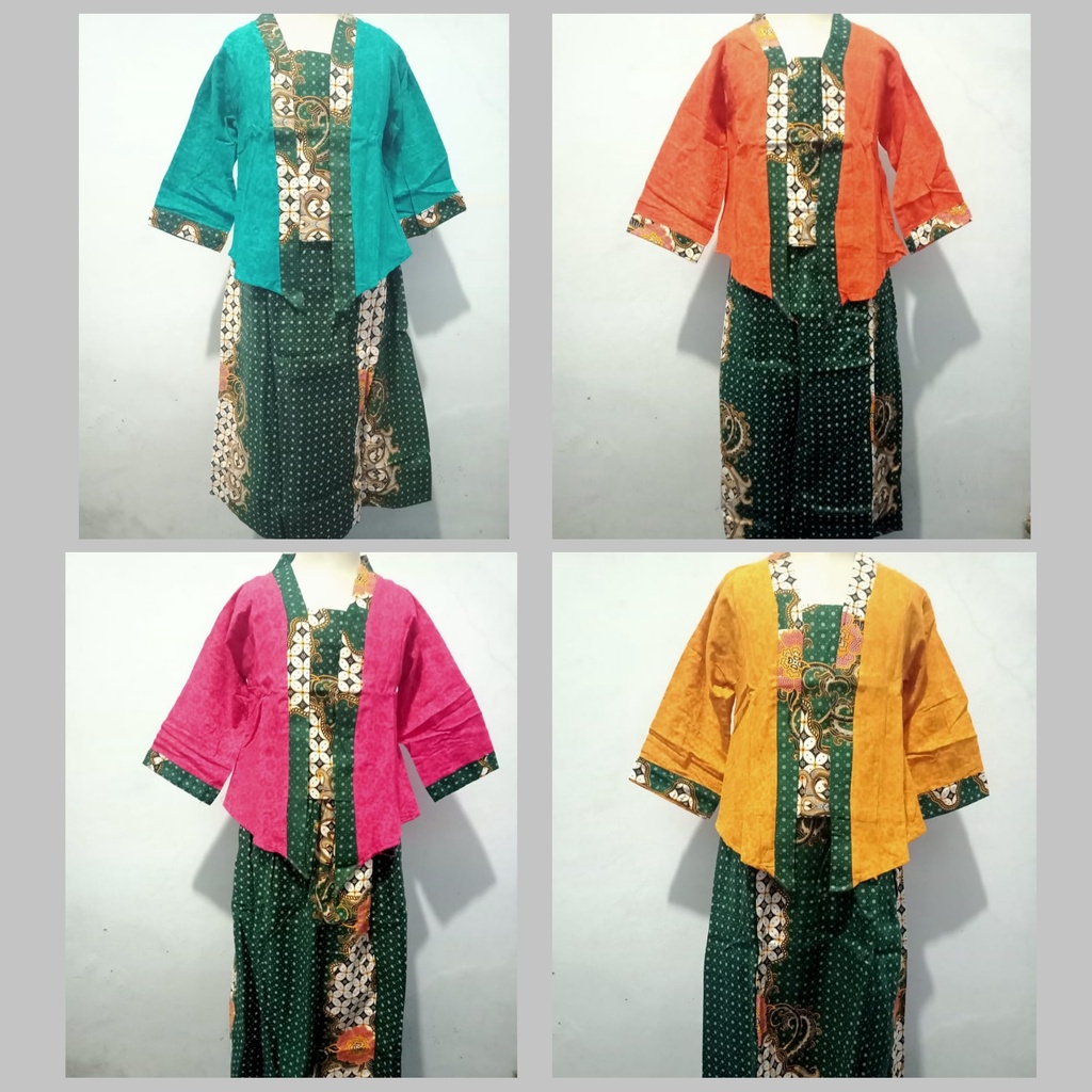 KUTU BARU ANAK Usia 1,2,3,4,5,6,7,8,9,10,Tahun Setelan Kebaya Lengan Panjang + Rok Batik