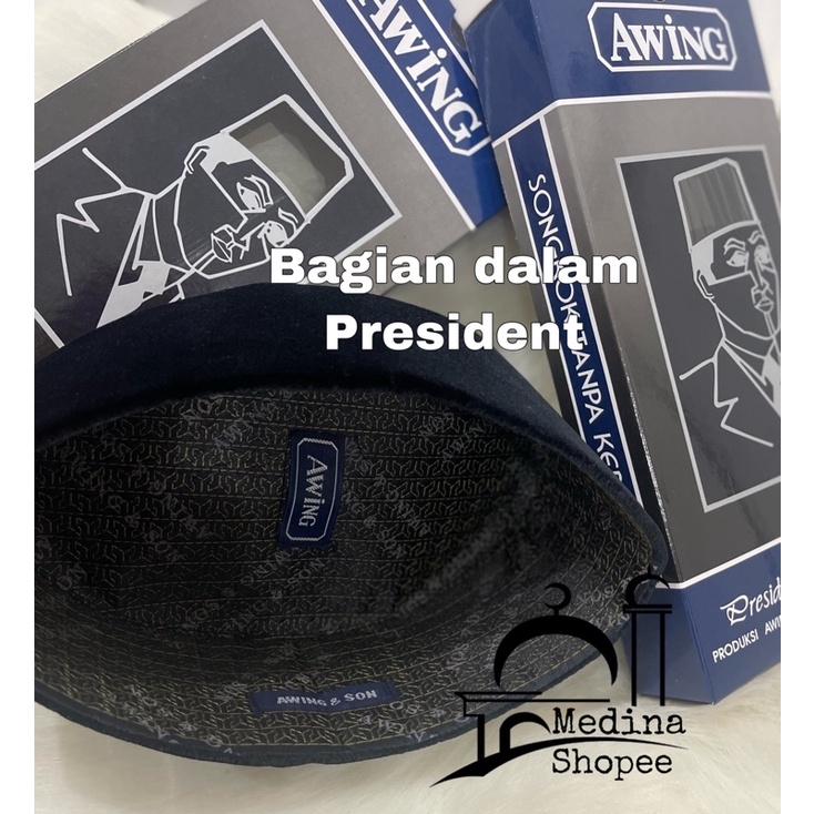 Songkok / Peci AWING ORIGINAL President bukan AC