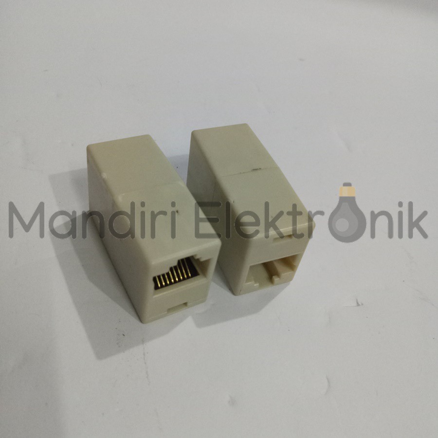 Barel RJ45 Female To Female - Konektor Penyambung Sambungan Kabel LAN