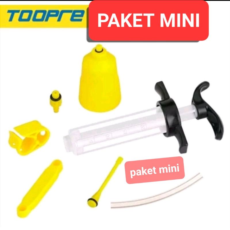 LENGKAP DAN TERMURAH !! EZMTB Bleeding Bleed Kit Oil Tool Kit Rem Cocok Shimano Tektro Perlengkapan Discbrake Paket Mini SZ912 AUBTEC AT20 Alat Reparasi Disc Brake Bisa Segala Sram Magura Avid Sepeda Balap Roadbike MTB 105 Ultegra Deore Xt Rival Red Force