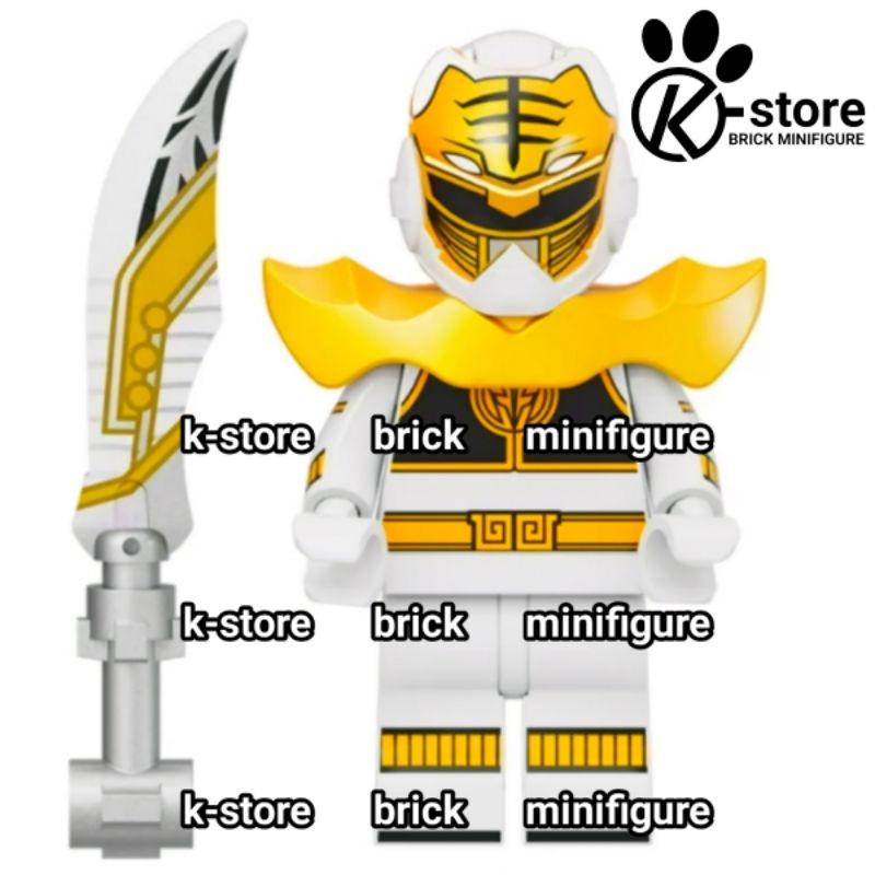 lego mighty morphin power rangers white ranger minifigure