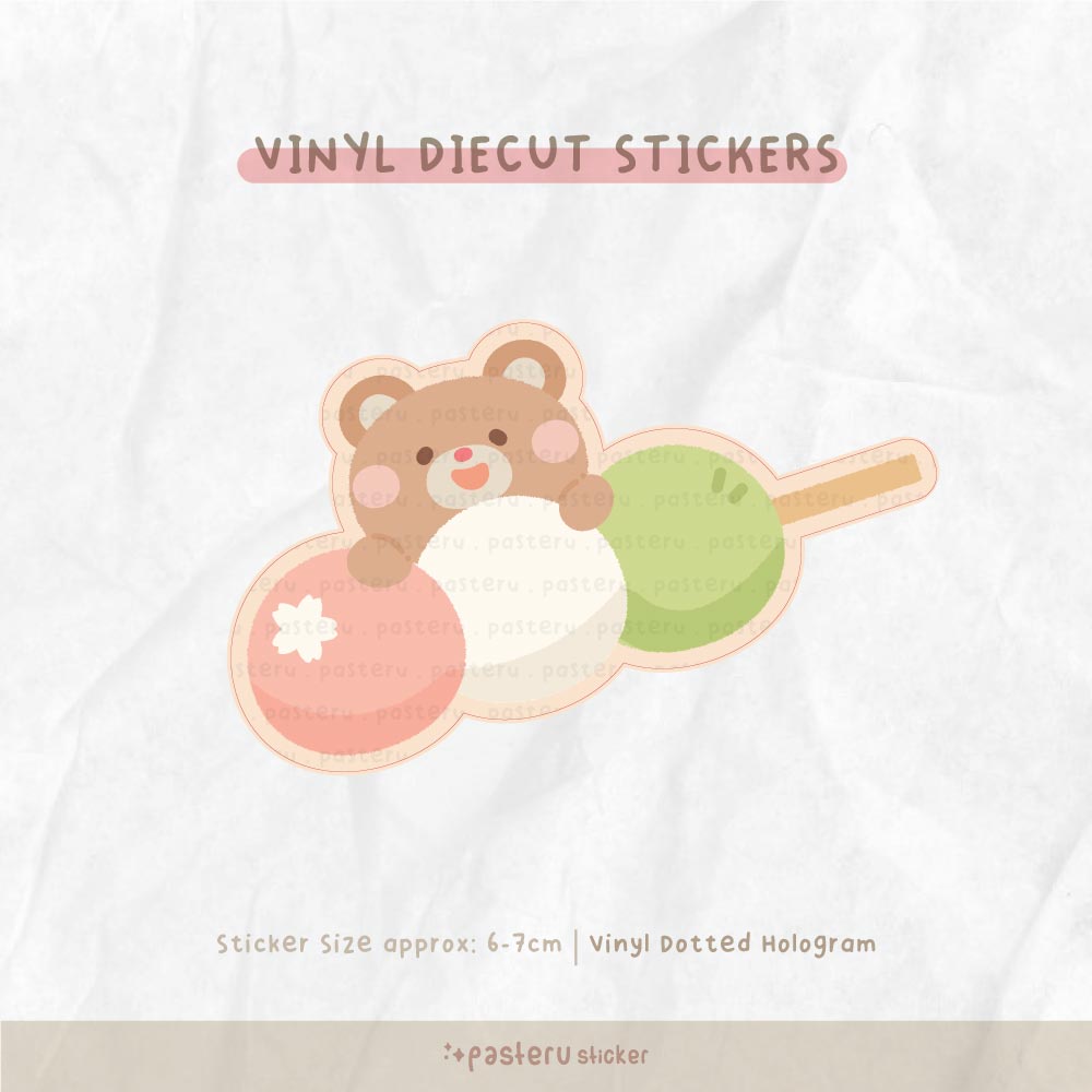 

Dango Hologram Vinyl Diecut | Laptop Planner Bujo - Pasteru Sticker