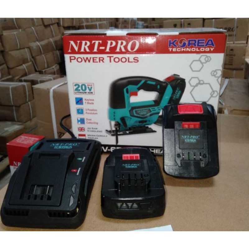 NRT PRO JV 65 DC Mesin gergaji jigsaw batrei 20V jigsaw cordless