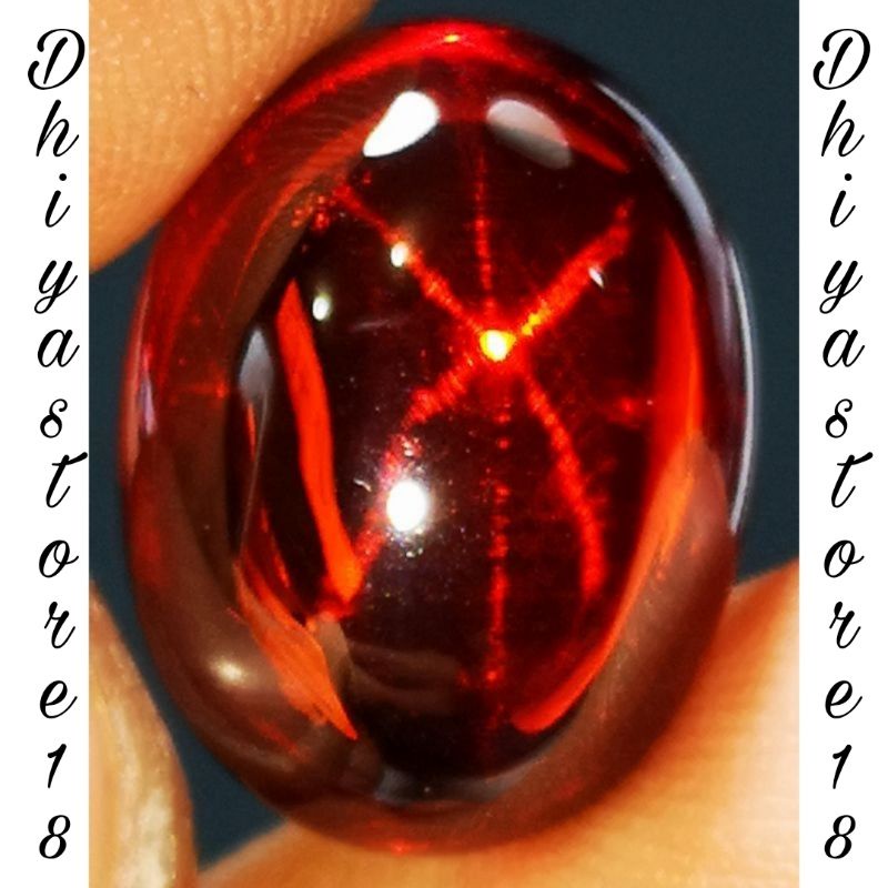 BATU PERMATA MERAH SIEM STAR BIG SIZE CRYSTAL TERMURAH