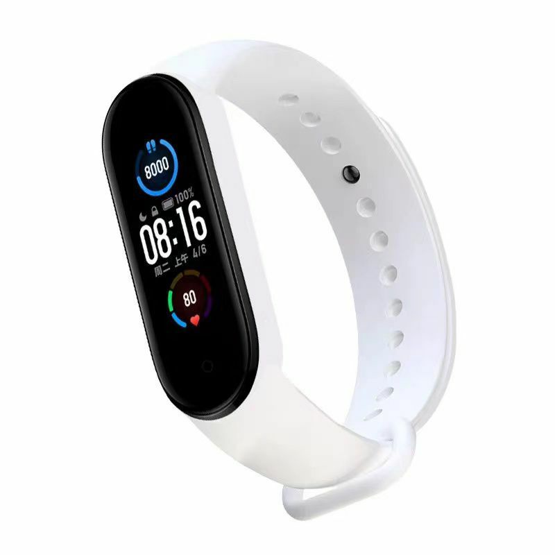Strap Mi Band 3/4/5/6 Tali Pengganti Mi Band 3/4/5/6 Polos-GH#PUTIH