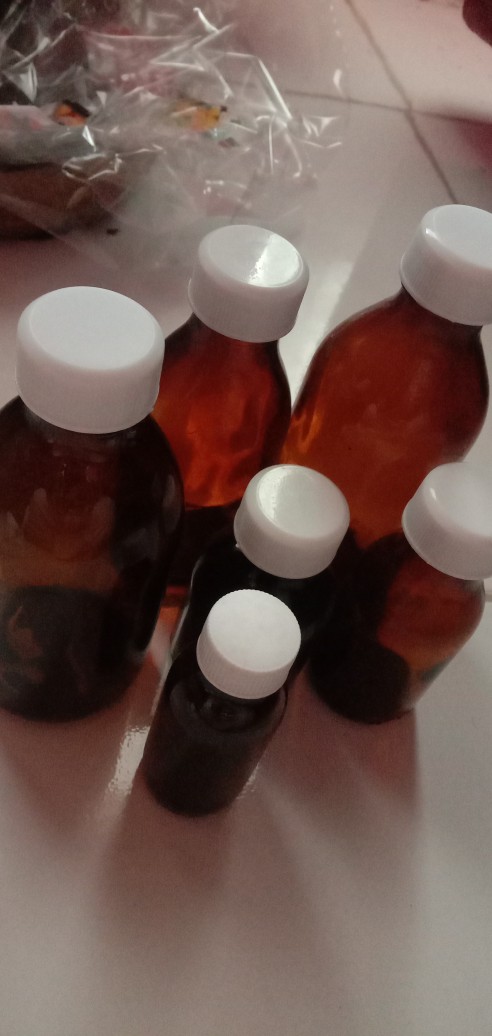 Botol Kaca Ulir Tutup Sumbat Paket / Alat Praktek Farmasi