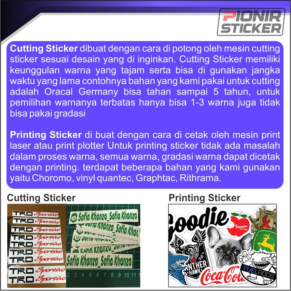 STICKER CUSTOM CUTTING STICKER CUSTOM BUAT STIKER SUKA SUKA - PIONIR STICKER