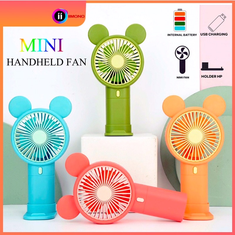 Kipas mini  tangan usb portable charger /mini handheld fan holder hp