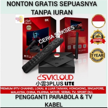 ANDROID TV BOX SVICLOUD 2GB/16GB TONTON TANPA PARABOLA 3S 6K - 3PLUS LITE