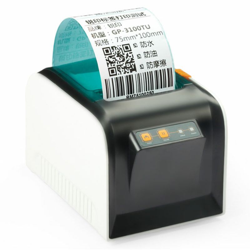 GPRINTER Bluetooth Version Thermal Label Printer Retail - GP3100TU - Black with White Side