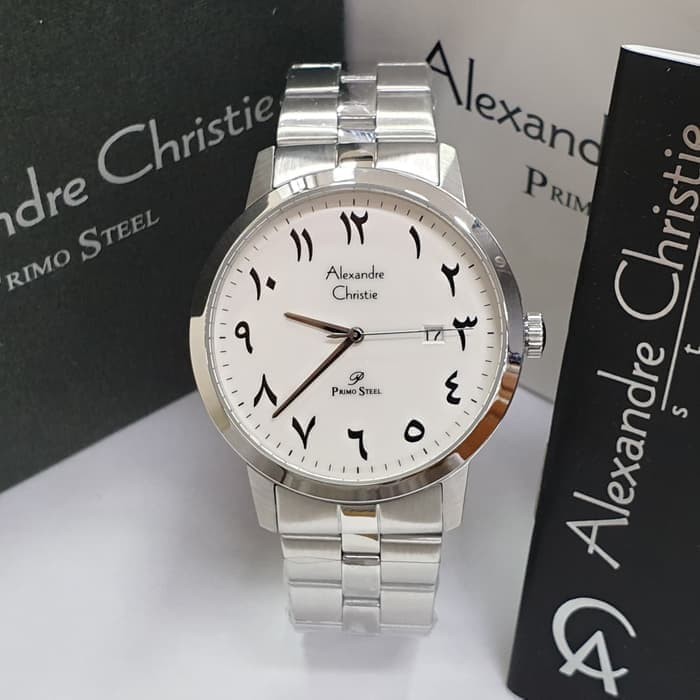 jam tangan pria alexander cristie original ac1007 arab silver white