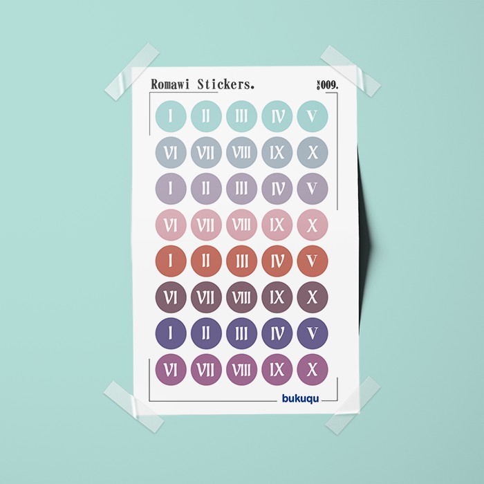 

Stiker Deco Romawi Stickers untuk Notebook, Planner by bukuqu