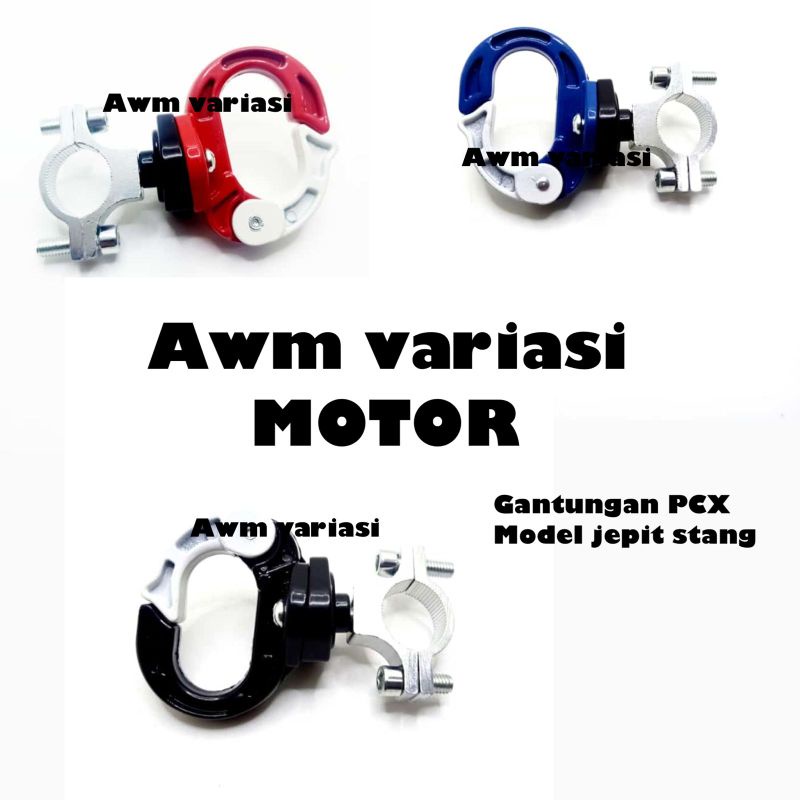 GANTUNGAN MODEL Q PCX/ADV/CANTOLAN BARANG motor/gantungan stang motor PCX universal