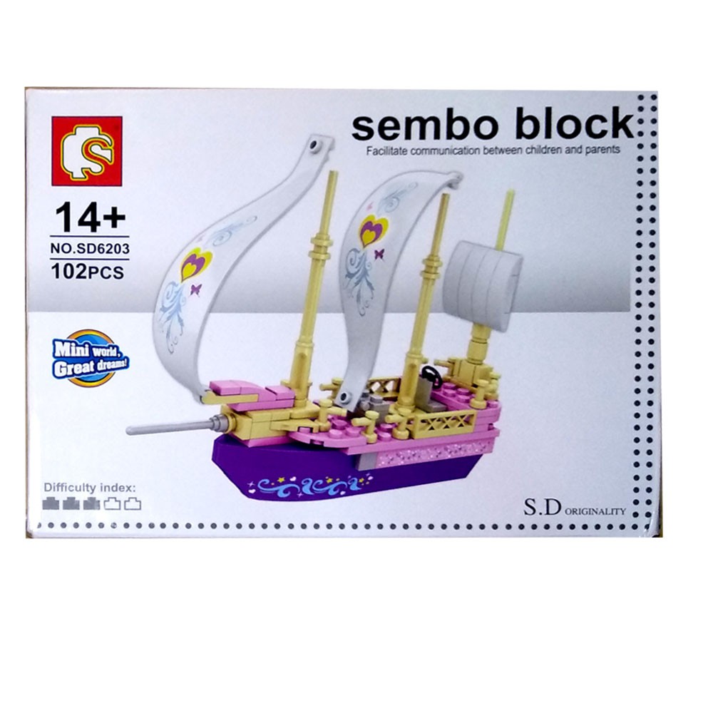 Brick Sembo Kapal 6203 Fairy Pirate Ship