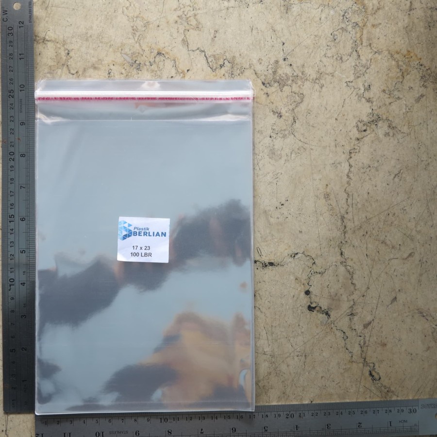 Plastik Opp 13x21,5 cm Plastik Opp Seal Plastik Opp Lem Plastik Opp Bening Tebal 18 Micron