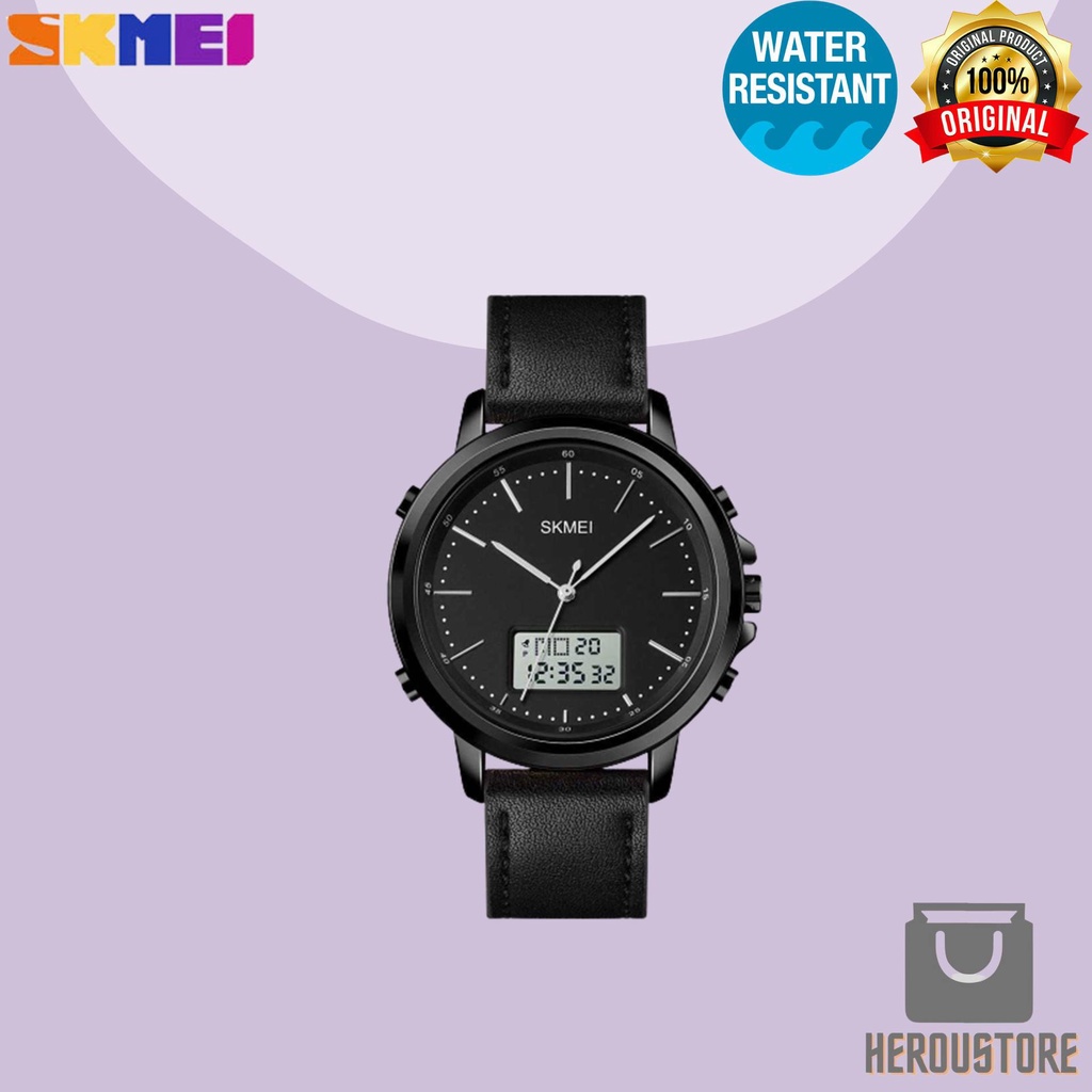 Skmei 1652 Jam Tangan Pria Analog Original Tahan Air Warna Hitam