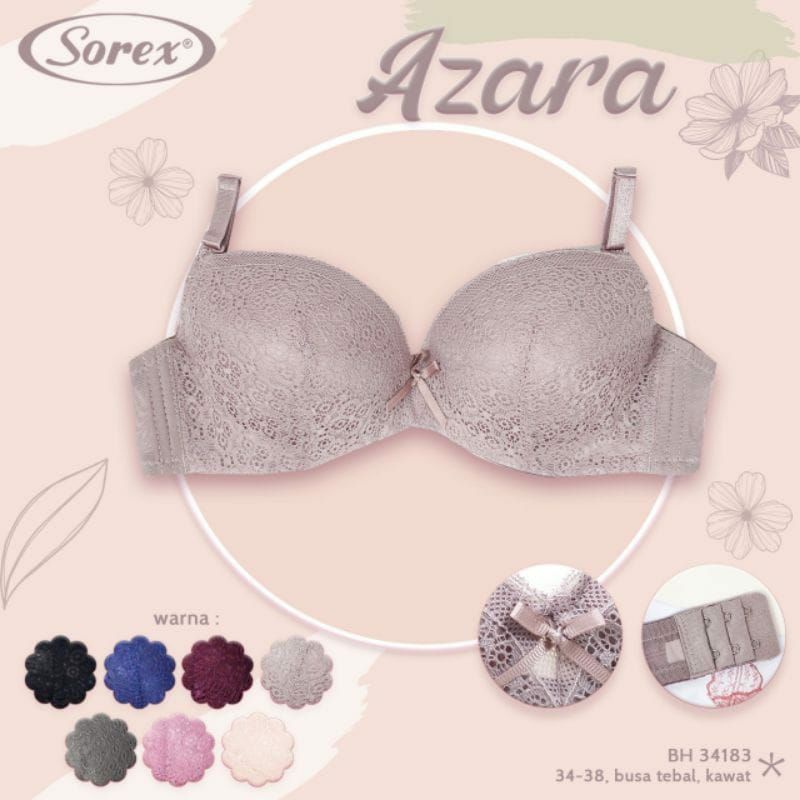 Bra Sorex kawat dan busa tebal 34183