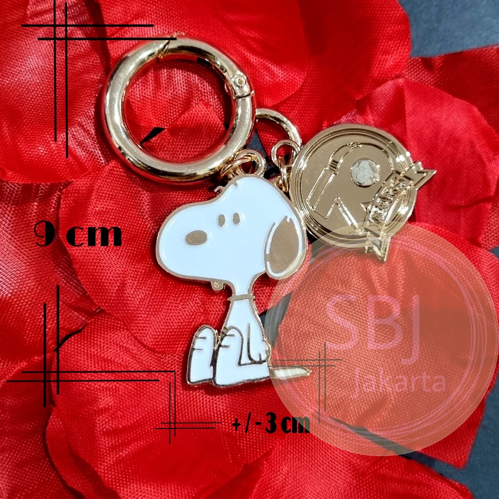 Gantungan kunci aksesoris Tas keychain Snoopy Peanuts Original