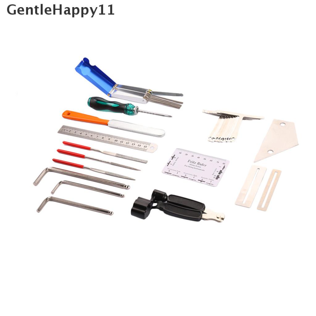 Gentlehappy 1set Gitar Tool Kit Reparasi Alat Pemeliharaan String Action Ruler Alat Ukur