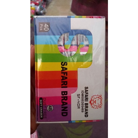 

(500gr) 1pak penghapus eraser pensil goztar safari brand isi 40pcs