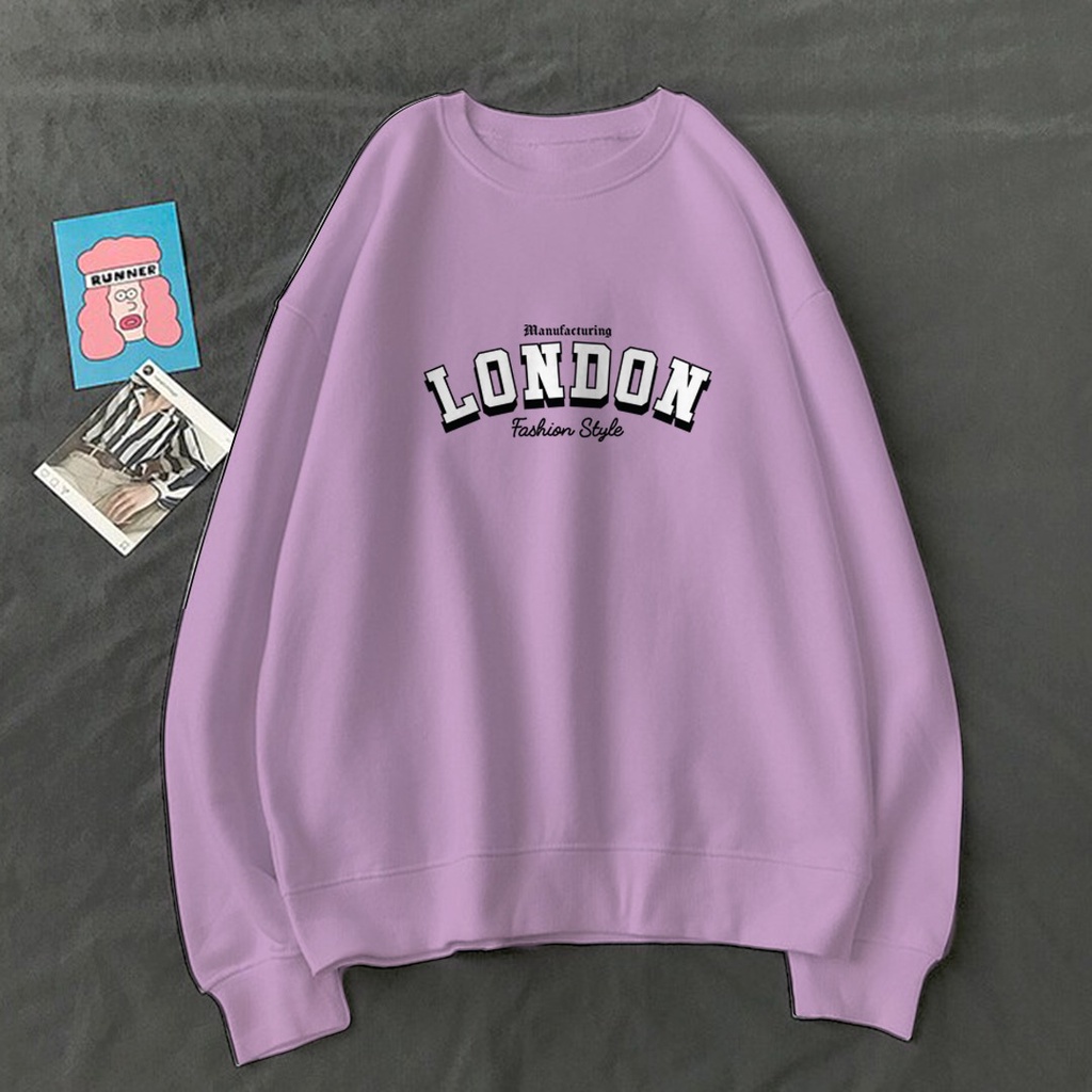 LONDON FASHION STYLE SWEATER TEBAL / SWEATER CREWNECK UNISEX