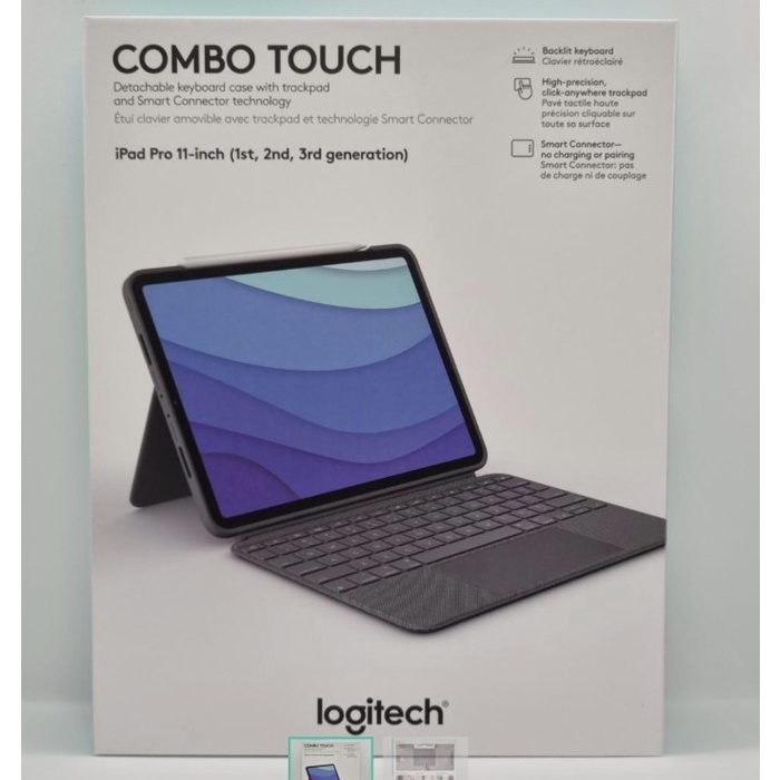 Jual iPad Pro 11 inch 2018 / 2020 / 2021 Logitech Combo Touch Keyboard