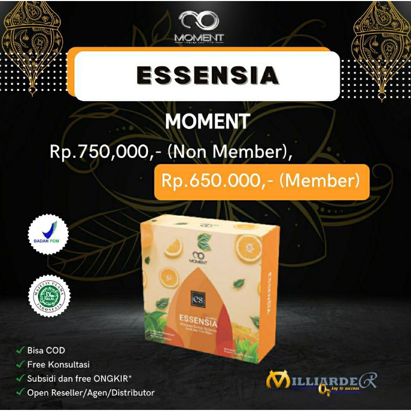 MOMENT ESSENSIA JOIN RESELLER ( REGISTRASI + PRODUK )