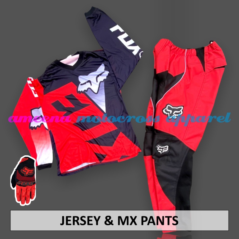 Jerseyset - Jersey set Trail - Jersey &amp; Celana Motocross - Jersey Trabas - Jersey Stelan MX Cross - Satu Set Jersey &amp; Celana - Jersey Lokal - Celana Cordura -  FOCT1303-F43