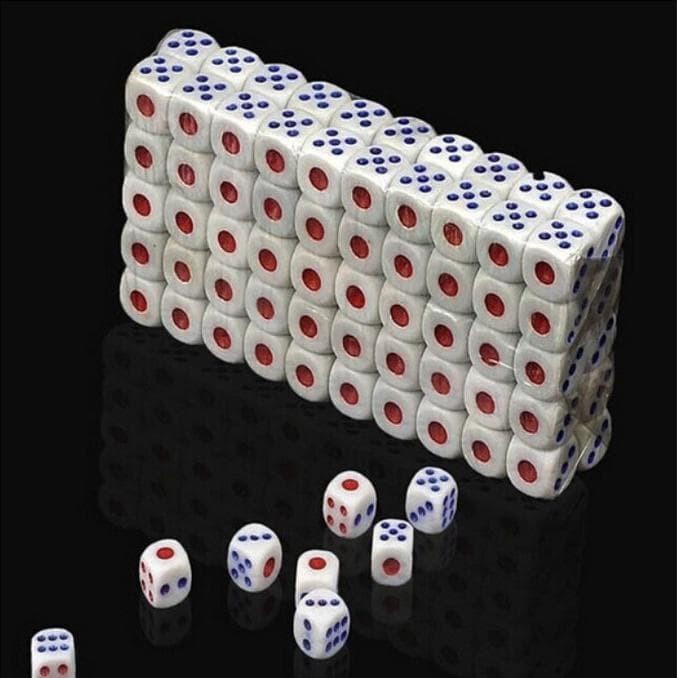 Dadu Mainan PVC Dice Board games Dot Domino Kartu Uno 18mm x 1.8cm