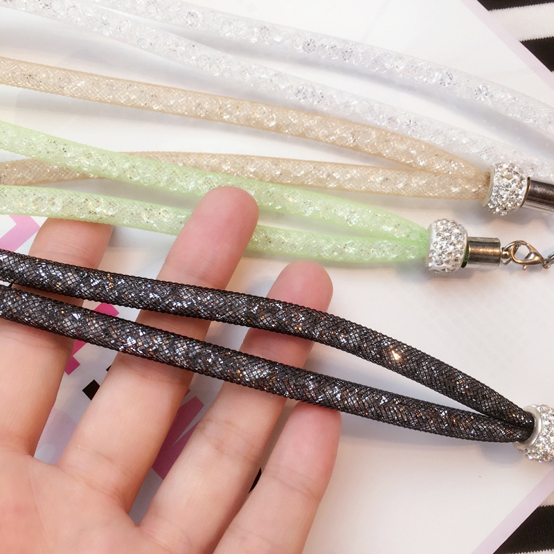 Rhinestone net lanyard ponsel tali halter Crystal ponsel lanyard tali gantung jala lanyard untuk len