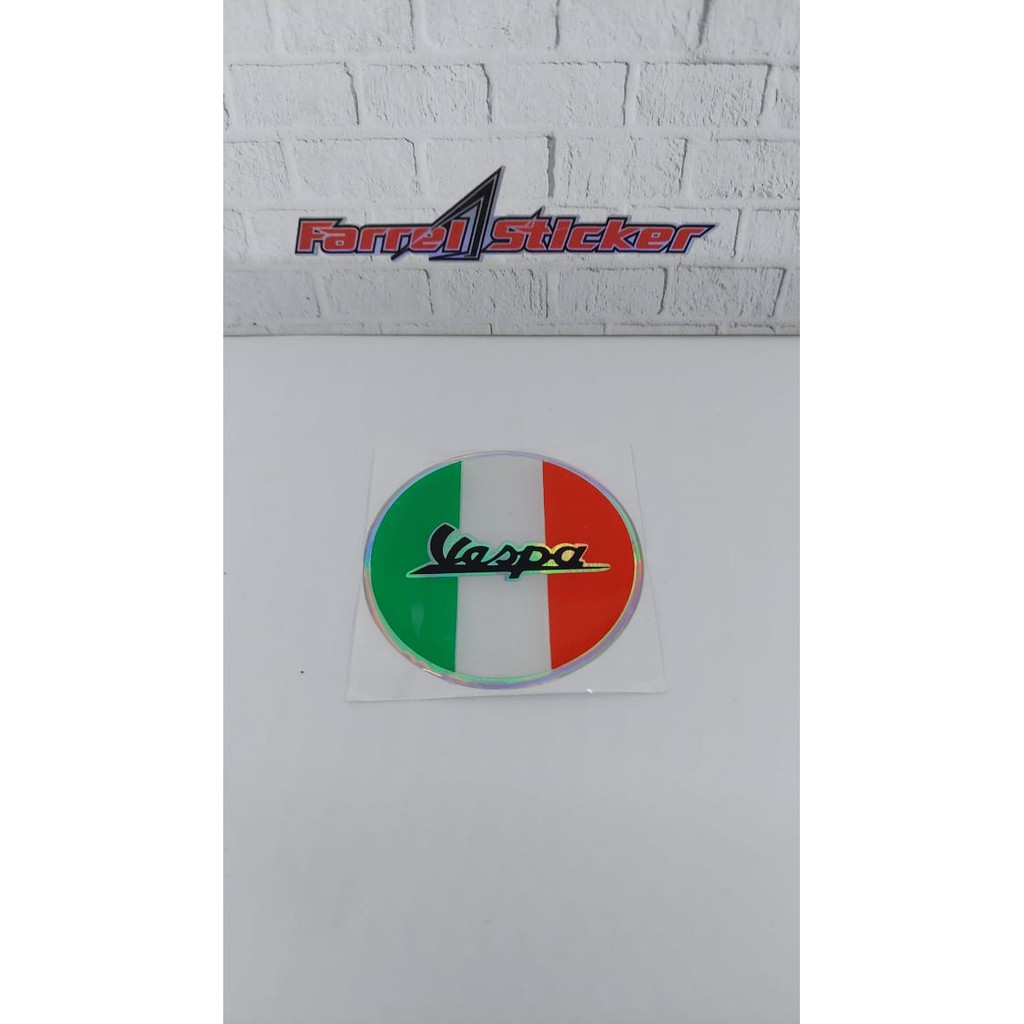 stiker timbul sticker 3d VESPA ITALY lingkarang