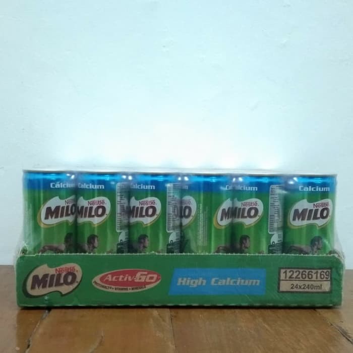 Susu Milo Kaleng Coklat ACTIVE GO HIGH CALCIUM - 240 ml (Harga Satuan)