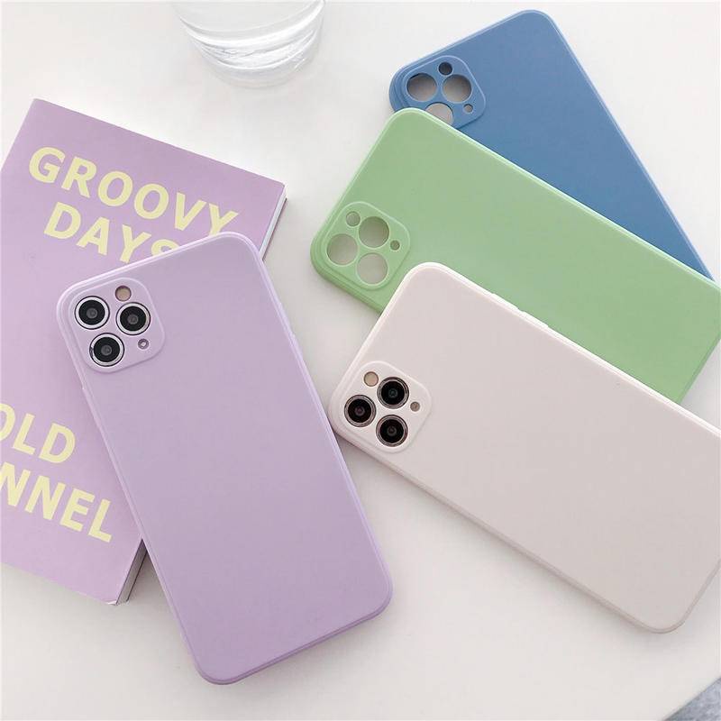 Soft Case TPU Warna Permen Polos Cover iPhone 13 12 11 Pro MAX Mini X XS MAX XR Se 2022 2020 6 6S 7 8 Plus