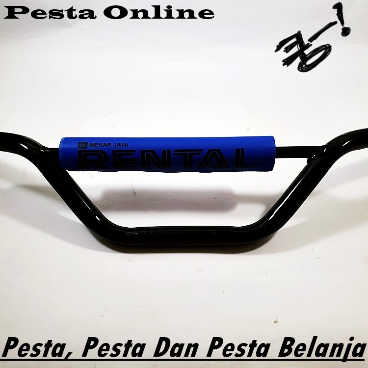 Stang Motor Trail Bebek Matic Honda Yamaha Universal Hitam Set Busa Stang