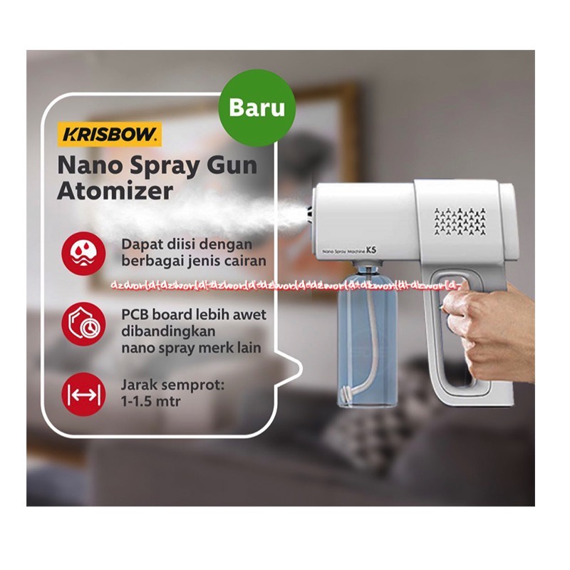 Krisbow Nano Spray Gun Atomizer Pistol Untuk Steril Ruangan Nanospay Model Tembak