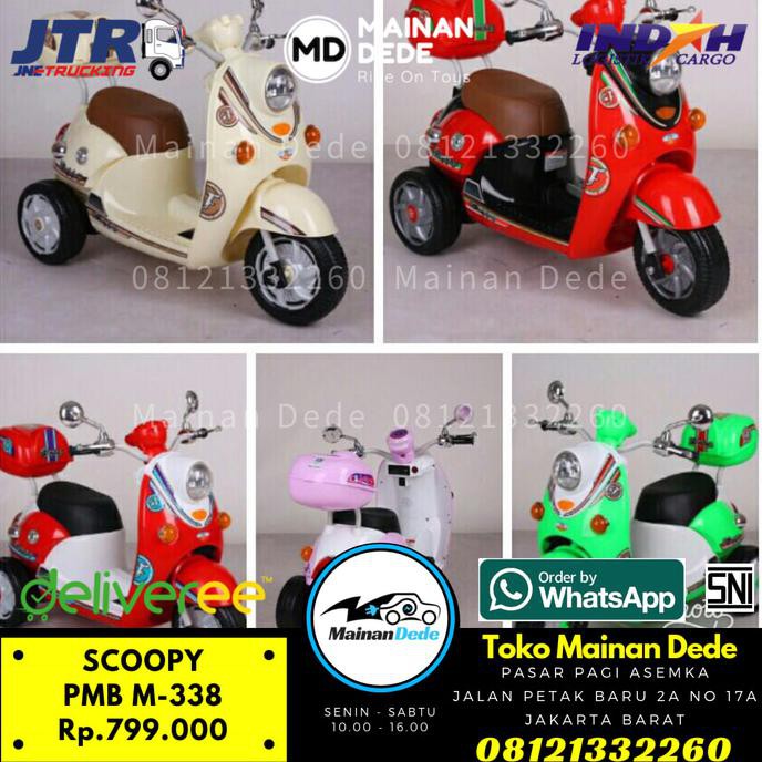 New Mainan  Anak  Motor Aki  Scoopy Pmb M338 Murah Shopee 