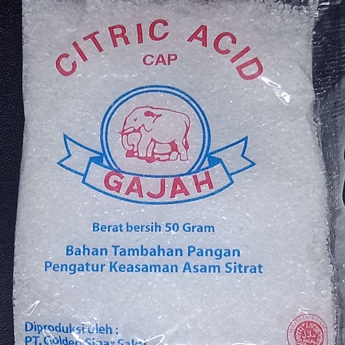 

ds201fs Citrun / Citric Acid Cap Gajah 50Gr Asam Sitrat Dscscv