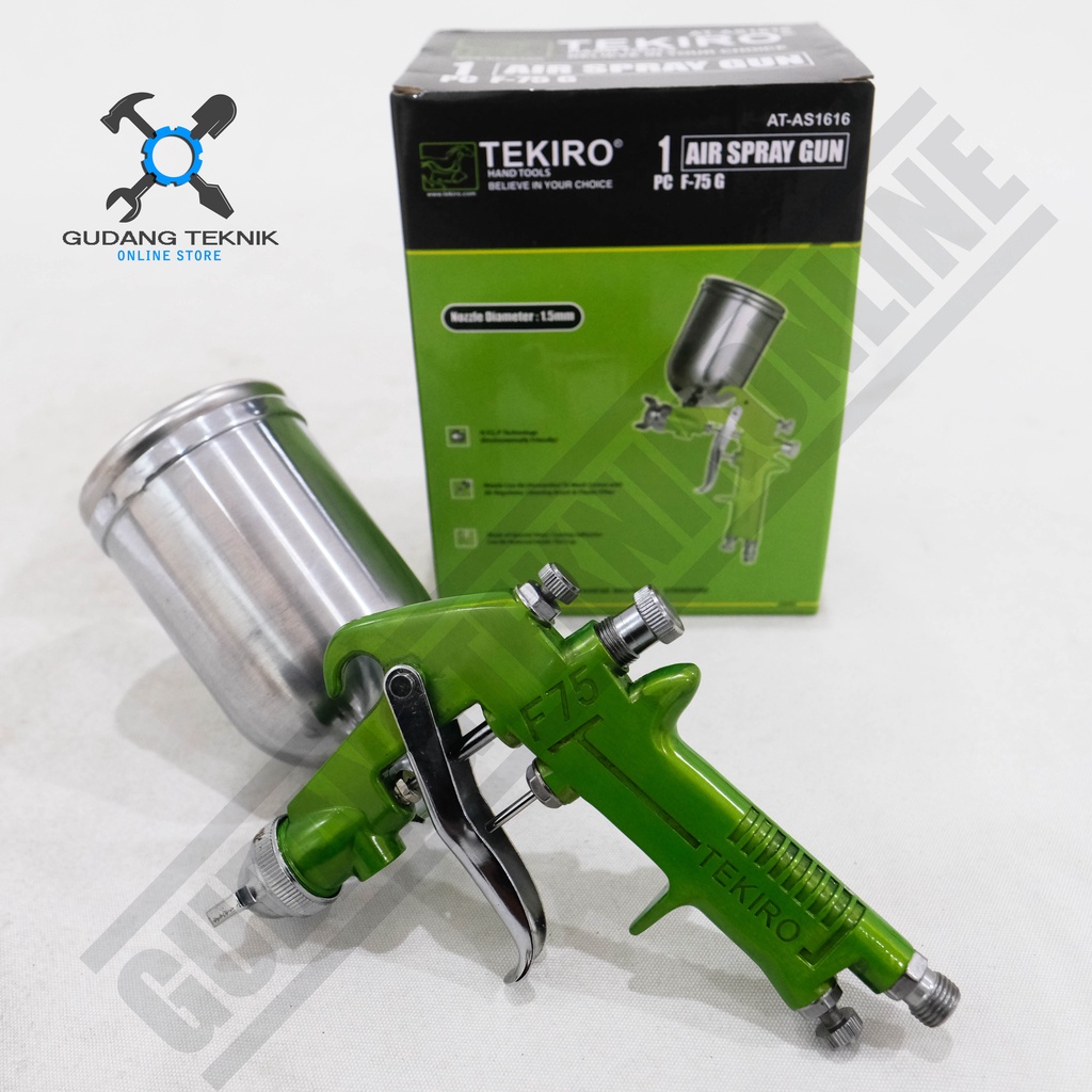 Spray Gun Tabung Atas Tekiro F-75G / Alat Semprot Cat Tekiro F 75G - Spraygun Tekiro F75 G