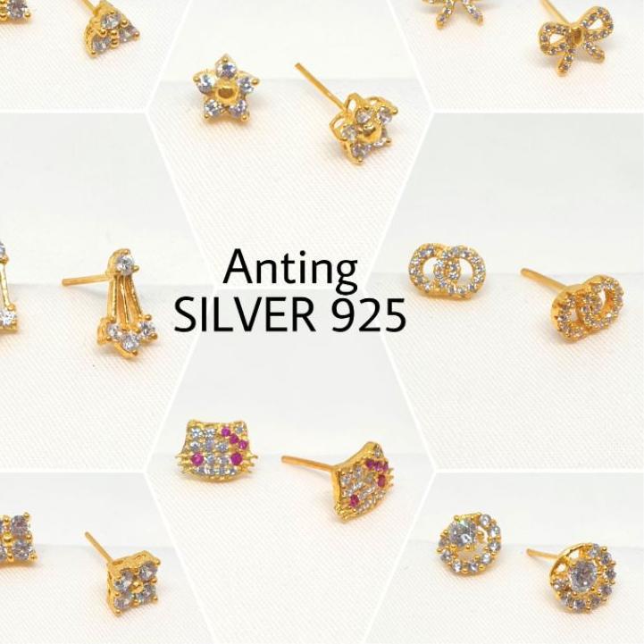 Anting SILVER 925 - Perak Lapis Emas Kuning
