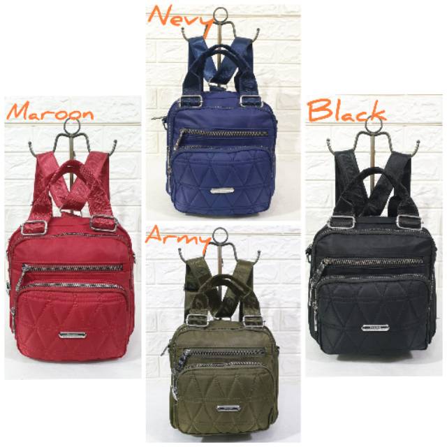 TAS  CHIBAO  BORDIR CB015613 3in1 Bisa Ransel  Selempang 