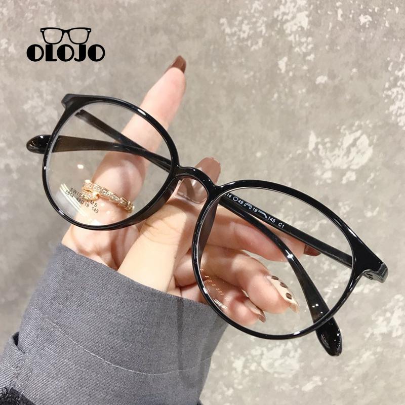 【COD】Kacamata Anti Radiasi Korea Wanita kacamata oval leopard print Untuk Pria Dan Wanita Fashion retro flat Eyeglasses