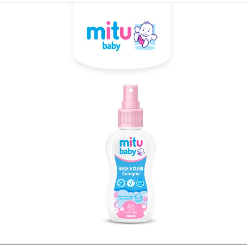 PARFUME / MINYAK WANGI ANAK - MITU BABY COLOGNE PINK/HIJAU 50/100 ML