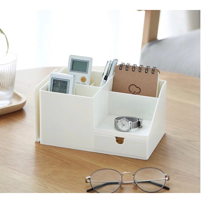 Rak Kosmetik Kotak Penyimpanan Make Up Drawer Slider Stationery box - 1161a White
