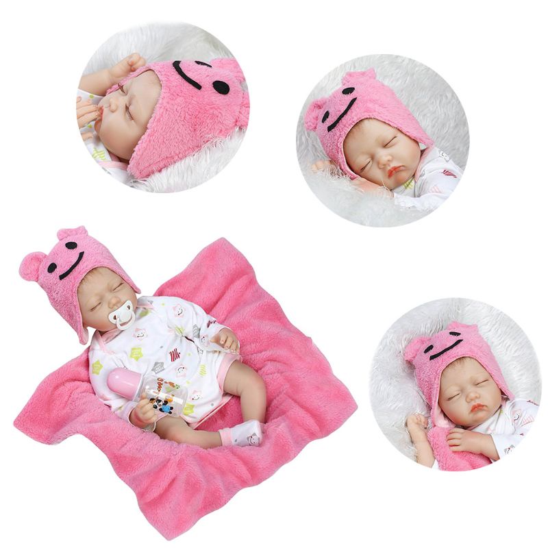 Mary 1set Anak Perempuan Untuk Boneka 55cm Pink Pakaian Anak Perempuan Mainan Kostum Bayi Newborn Mainan Topi Ni