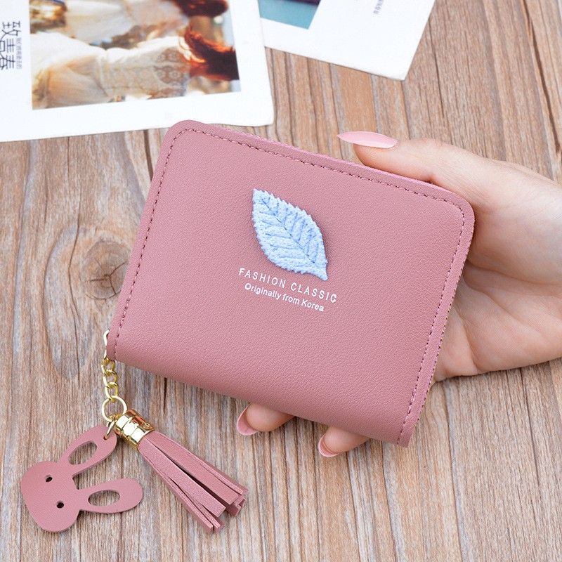 Medan Termurah KD40 Korean style Dompet  mini Cantik daun import dompet wanita