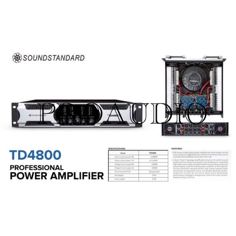 Power Soundstandard TD4800 Original Sound Standard TD 4800 4 x 800 wat