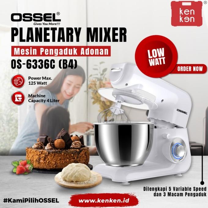 siap kirim] Mixer Roti Ossel 4 liter Mesin Mikser Roti B4 Ossel Planetary Mixer
