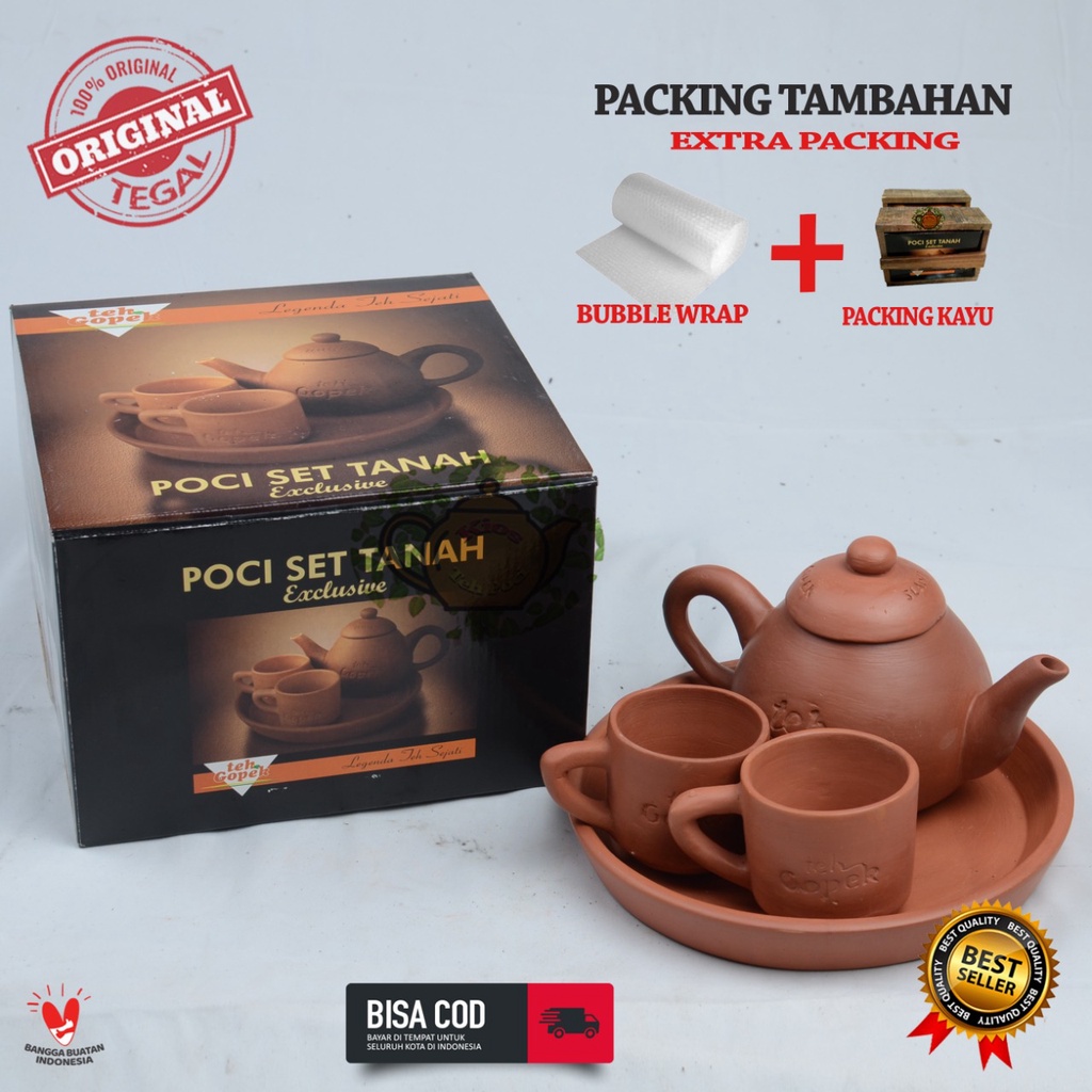 Poci tanah liat set besar GOPEK (set komplit)