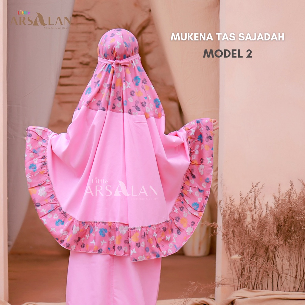 Mukena Anak Sajadah 2in1 | Mukena Anak Rayon Umur 9-12 tahun | Mukena Arsalan