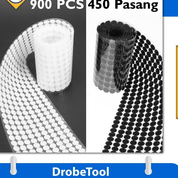 

Best - Velcro Tape Bulat Sticker Double Side Perekat Adhesive Serbaguna
